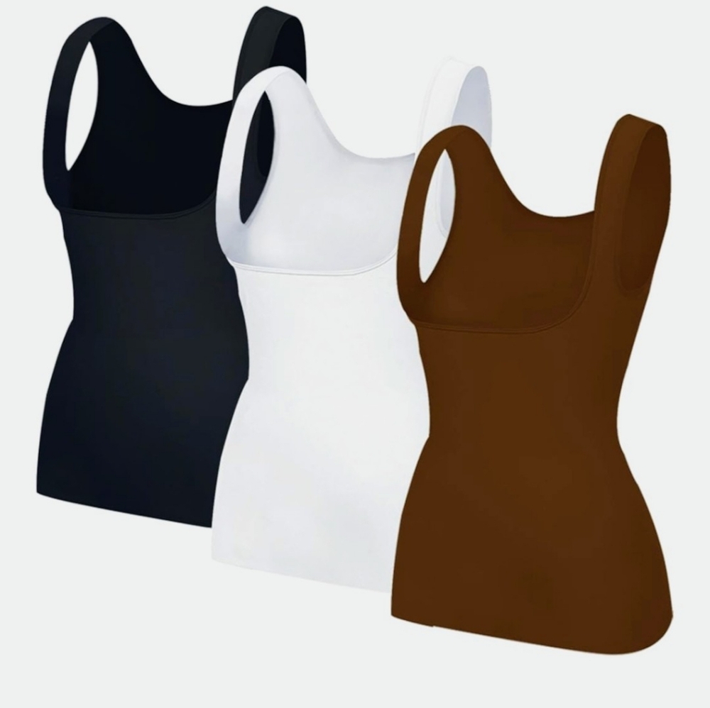 🆕️ Underbust Shapewear Tank Tops - Tummy Control / Set Of 3 / Medium